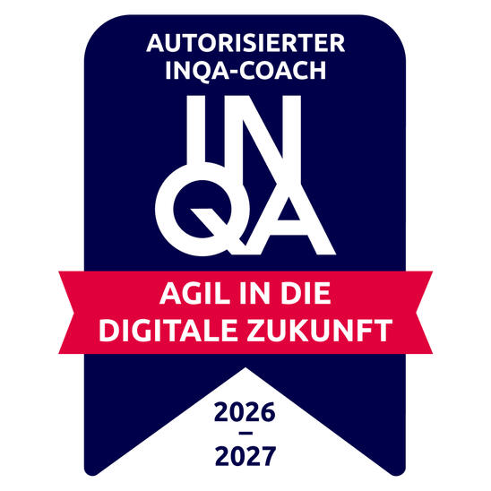 INQA-Coaching Autorisierung für die geförderte Durchführung von INQA-Coachings in den Gestlatungsfeldern Führung, Innovation, Digitalisierung, Zusammenarbeit, Kompetenz und Gesundheit.